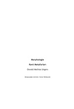 Kent Metaforları Morphologie