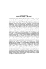 Kültür ve Toplum 1780-1950