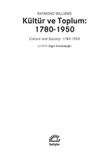 Kültür ve Toplum 1780-1950