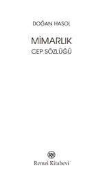 Mimarlık Cep Sözlüğü