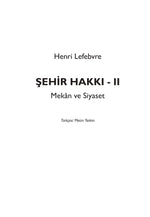 Şehir Hakkı 2 - Mekan ve Siyaset