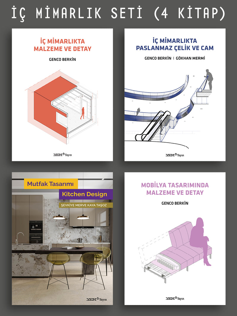İç Mimarlık Kitapları Seti ( 4 Kitap )
