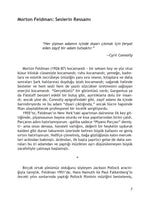 Sekizinci Cadde'ye Selamlar - Morton Feldman'in Yazıları