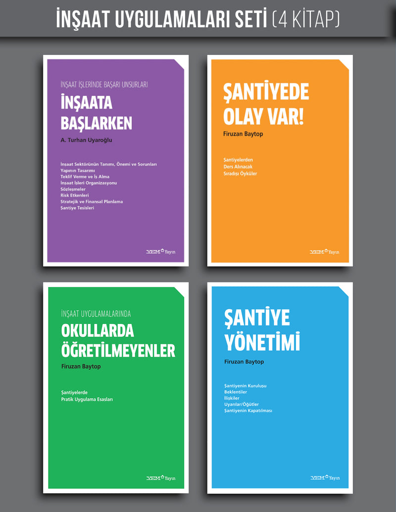 İnşaat Uygulamaları Seti (4 Kitap)