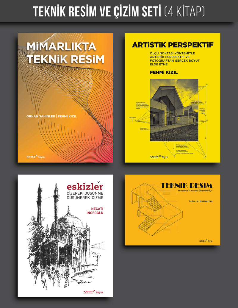 Teknik Resim ve Çizim Seti (4 Kitap)